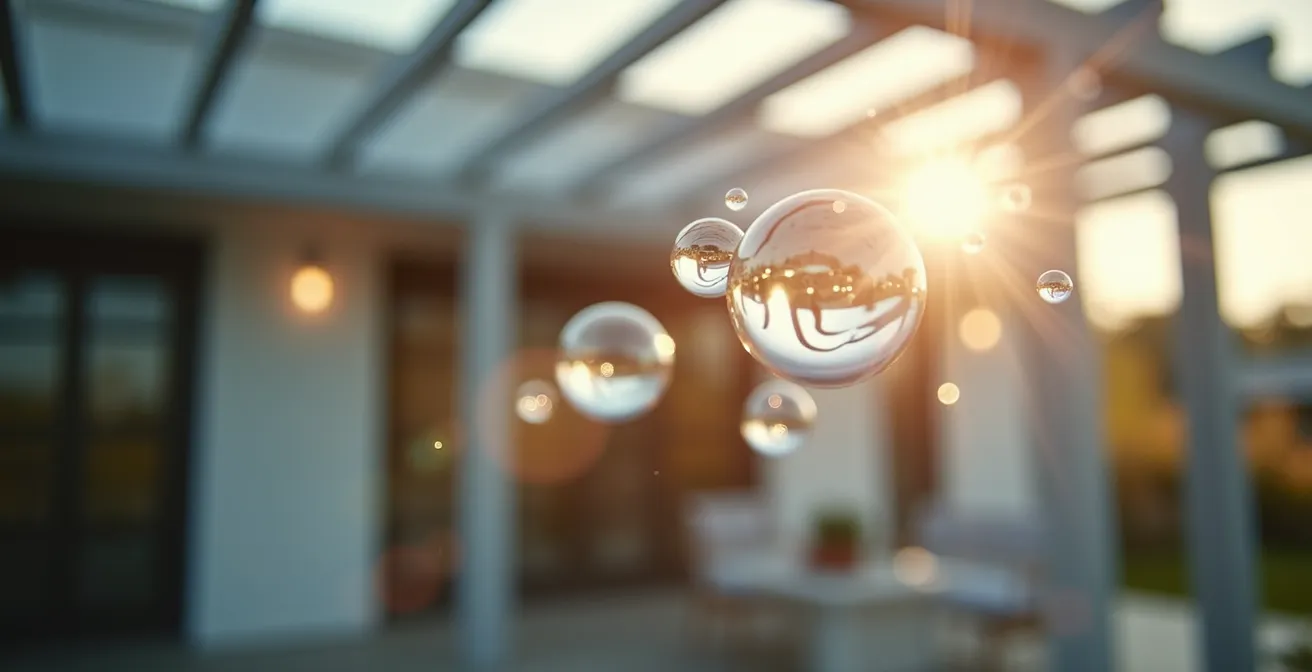 Capteurs météo intégrés dans la structure d'une pergola moderne